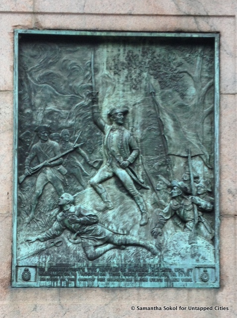 plaque commemorating the Battle of Harlem Heights