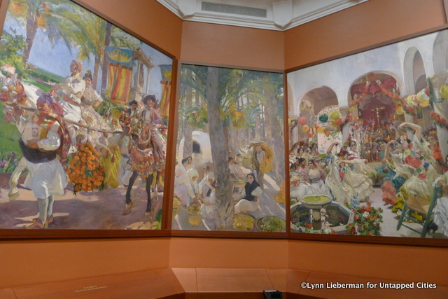 Four of the panels painted by Sorolla