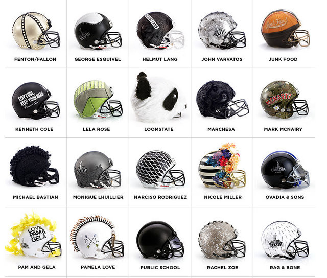 Bloomingdale Fashion Touchdown-Haute Couture Football Helmet-Superbowl 2014-2