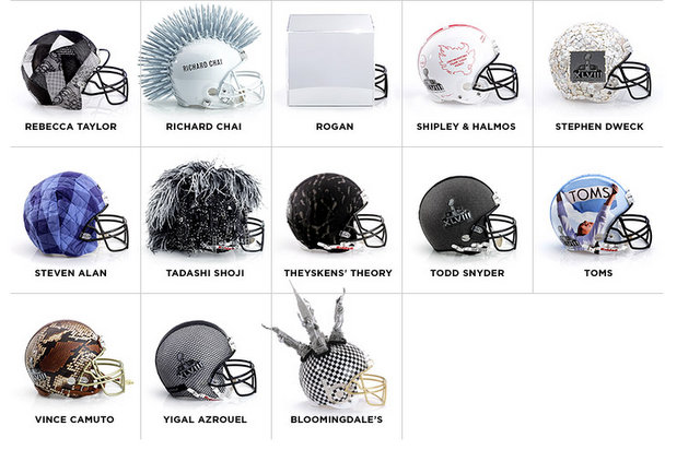 Bloomingdale Fashion Touchdown-Haute Couture Football Helmet-Superbowl 2014-3