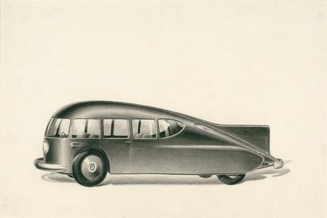 Norman Bel Geddes-Motorcar No.8-Museum of the City of New York-MCNY-NYC