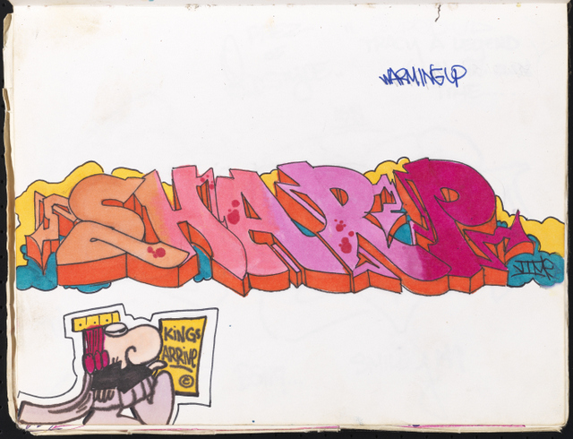 Sharp, ink on paper, from a blackbook. 1983 