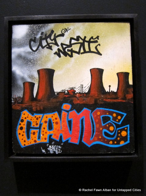 Caine One, "City of Waste", 1980, Acrylic on wood. 