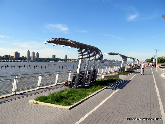 Riverside Park South Hudson River benches chairs