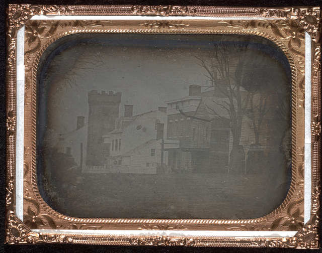 Samuel Morse-Daguerreotype of Unitarian Church on on the east side of Broadway across Waverly Place-NYC