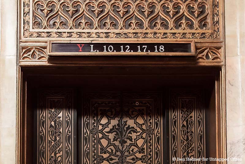 elevator at the Woolworth Building