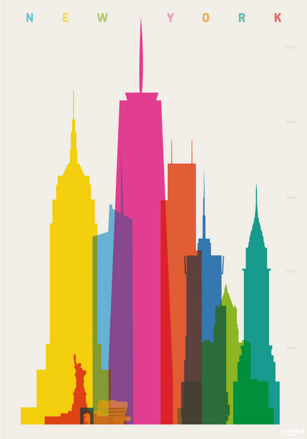 NYC-Empire State Building-Chrysler Buildng-Statue of Liberty-Bank of America Building-Washington Sqaure Park-Guggenheim Museum-One WTC-Three WTC-NYC-Graphic Design-Untapped Ci