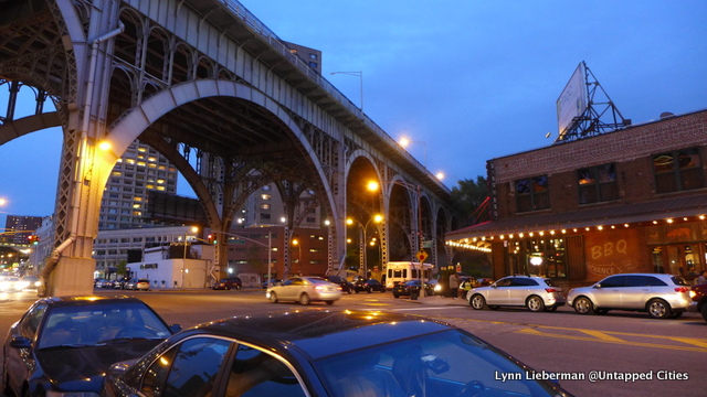 View from Dinosaur BBQ with The Cotton Club on the East side of the viaduct