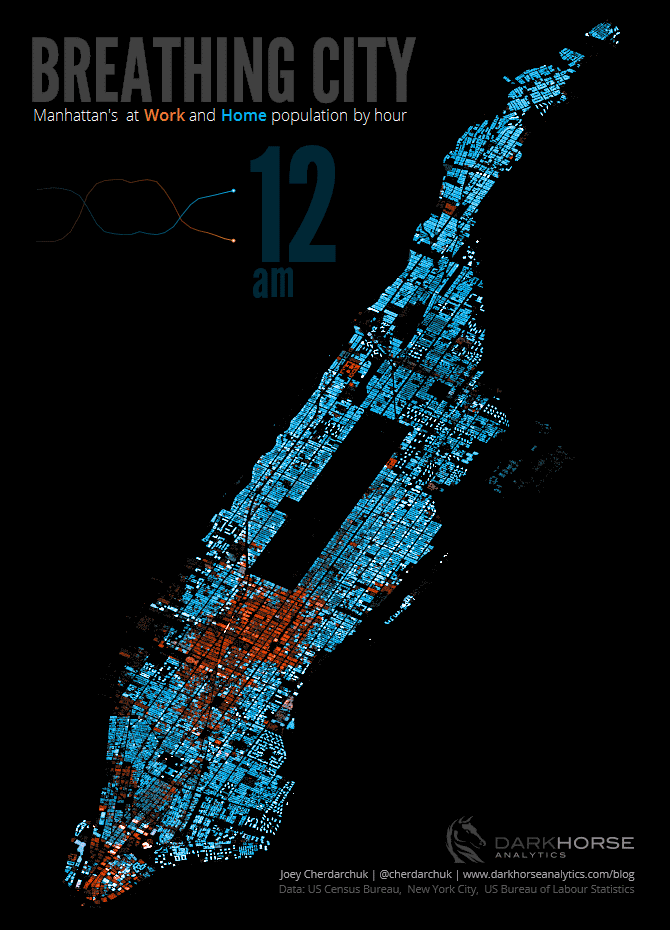 NYC Breathing City Map-Dark Horse Analytics