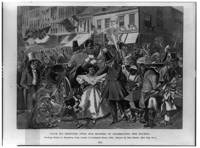 broadway and cortlandt, 1834 New York City Independence da celebration fourth of july untapped cities Sabrina Romano