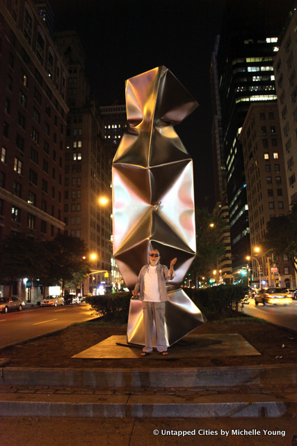 Ewerdt Hilgemann-Moments in a Stream-Park Avenue Mall-Implosion Sculptures-Stainless Steel-NYC-4