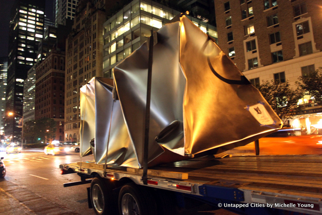 Ewerdt Hilgemann-Moments in a Stream-Park Avenue Mall-Implosion Sculptures-Stainless Steel-NYC-8
