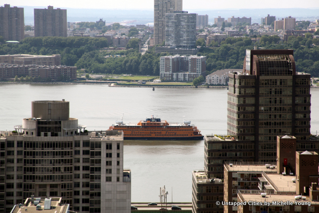 Staten Island Ferry-Cruising Up Hudson River-Film Shoot-Lost-NYC-001
