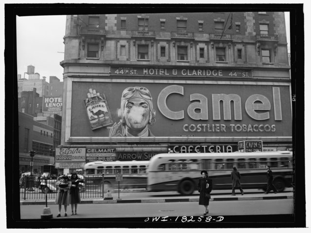 Camel cigarette advertisement at Times Square