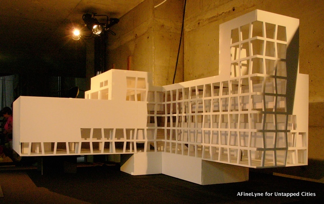 Model of the Museum space which occupies part of the ground level at One Museum Mile