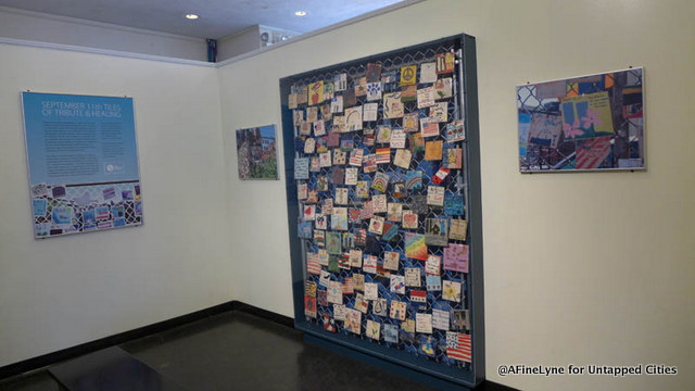 The Tiles of Remembrance in their new home at the Jefferson Market Library
