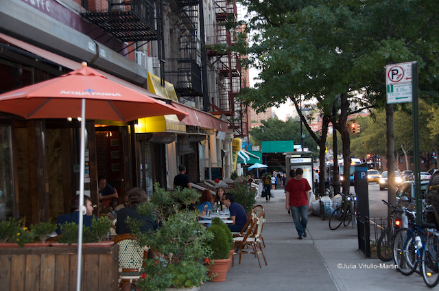 The UWS has restaurant rows on Broadway, Amsterdam, and Columbus.