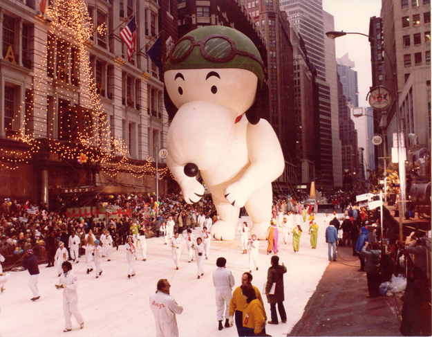 Snoopy balloon at Macy's Thanksgiving Day Parade
