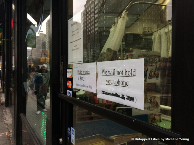 DIY Signage-No Hoodies-Cell Phones-Do Not Tap on Glass-Surveillance-NYC-003