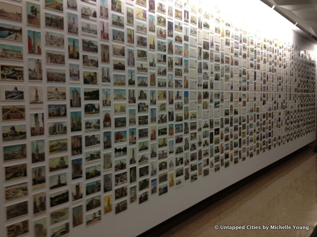 Google NYC Office-Vintage Postcard Wall Spells Out Google-Meatpacking-Chelsea Market