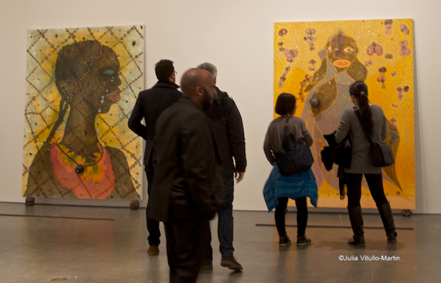 Ofili's "No Woman, No Cry" and "Holy Virgin Mary" at the New Museum