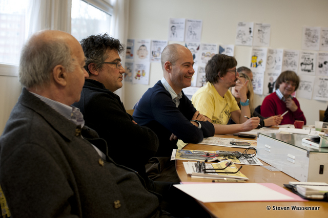 Charlie Hebdo Headquarters-Paris-Editorial Meeting-Steven Wassenaar-012