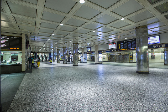 Penn Station-Empty-Stom Blizzard Juno-2015-NYC