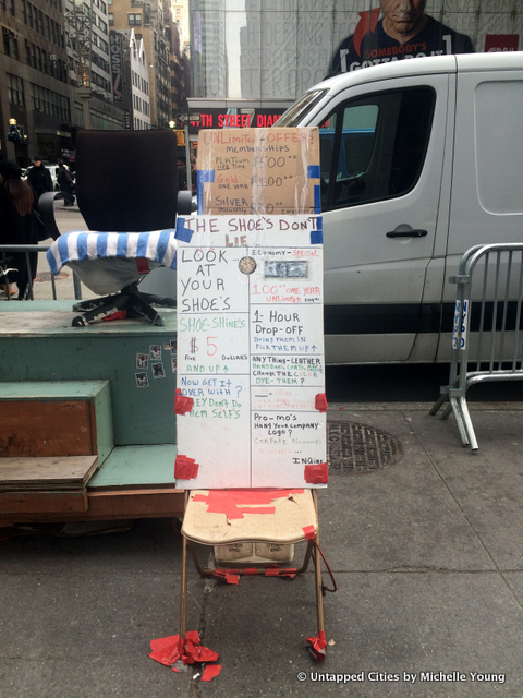 Shoe Shine Stand-6th Avenue-Diamond District-Midtown-Humor-Funny Signs-NYC-002