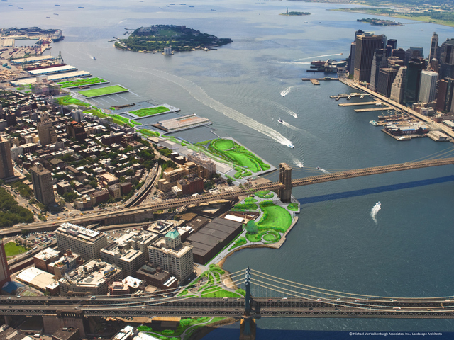 Brooklyn Bridge Park's soft edges and high-tech pile casing won it plaudits from the MWA
