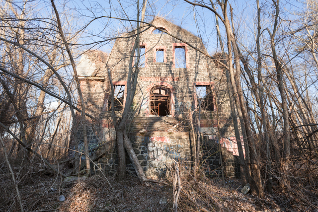 The ruins of the Staten Island Farm Colony.