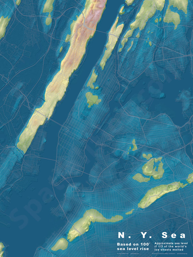 Jeffrey Linn-NYC Sea Level Rise 100 feet Map-6