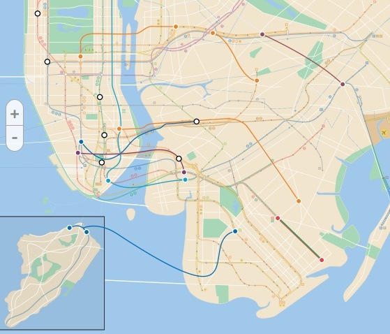 Old New York City Subway Map By Stephen Voorhies 1954 Metal