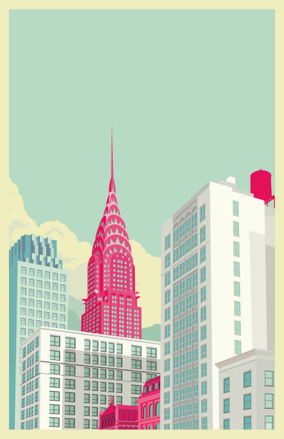 Remko Heemskerk-Chrsyler Buliding-Illustration-Posters-See the City-NYC