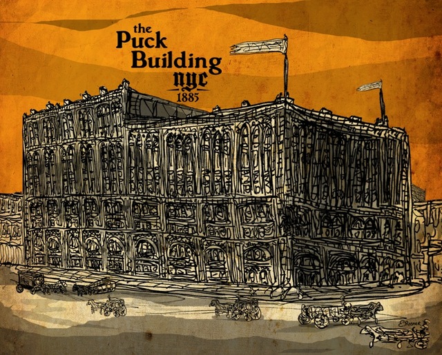 NYC The Puck Building-Eric Rosner-Illustration
