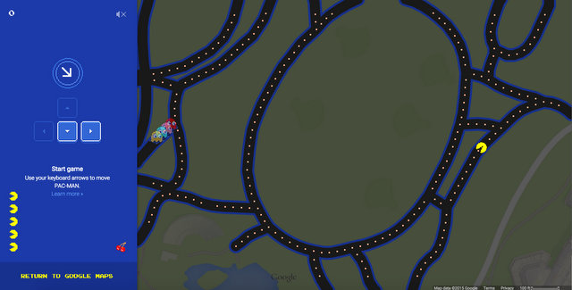 Pac-Man Google Maps-Screenshot-NYC-Central Park