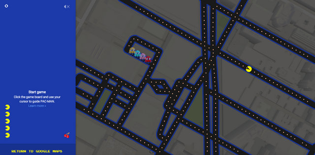 Pac-Man Google Maps-Screenshot-NYC-Lincoln Center