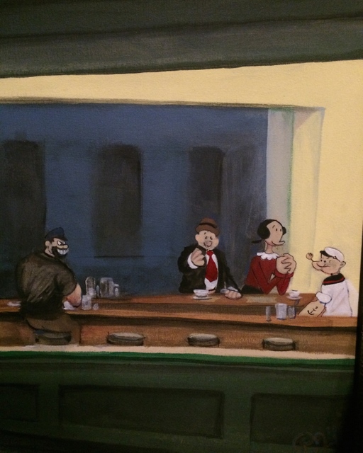 Paul Hecker-Cartoon-Edward Hopper-Nighthawks-Painting-NYC