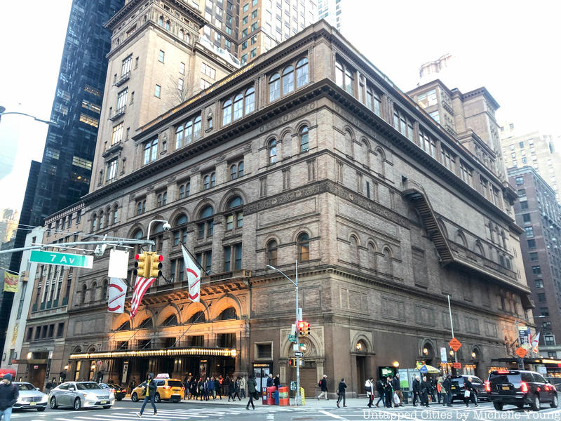 View of Carnegie Hall in Midtown Manhattan.