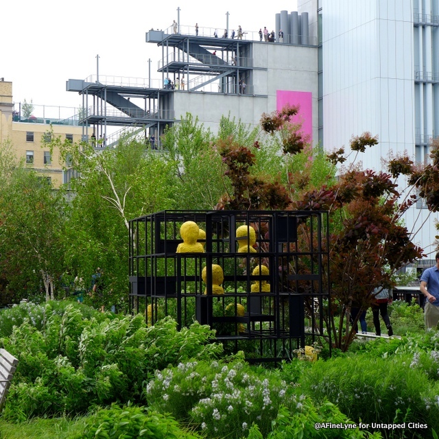 'Blocks' by Rashid Johnson is located between The Standard Hotel and the new Whitney Museum - part of Panorama on The High Line