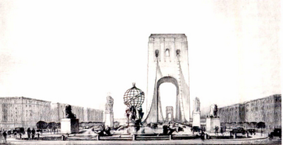 Cass Gilbert Rendering George Washington Bridge-Illustration-NYC-NJ