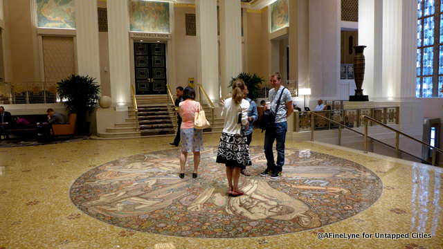 Ladies Lobby Mosaic Tiles-Waldorf Astoria-Untapped Cities-AFineLyne