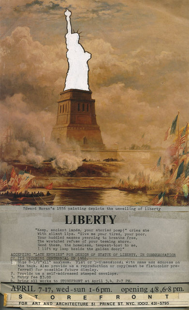 1983-Reimagining Statue of Liberty-Storefront for Art and Architecture Competition-Poster