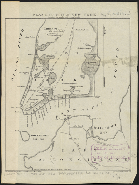 D. T. Valentine's Manual of the Corporation of the City of New York Plan of the City of New York-Made and Swamp Land