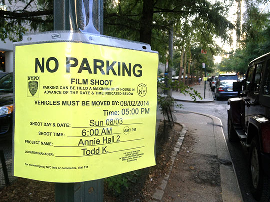 Annie Hall Part II-Prank Film Shoot No Parking Sign-Jason Eppinks-NYC-2