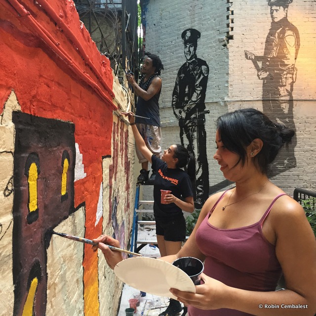 Sargent’s Daughters-Cre8tiveYouThink-Artschool Without Walls-Lower East Side-Secret Black Lives Matter Mural-NYC-001