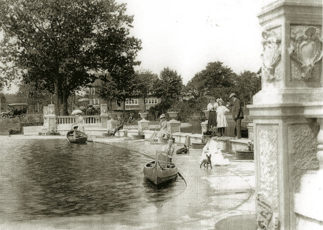 Brightwaters-Bathing pavilion at the entrance to the Venetian Canal, ca. 1910. Bay Shore Historical Society-Gardens of Eden-Long Island's Planned Communities-NYC-2