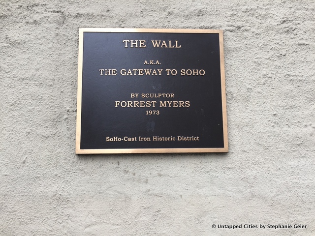 Gateway to Soho-The Wall-plaque-Forrest-Myers-Stephanie-Geier-Untapped Cities-NYC