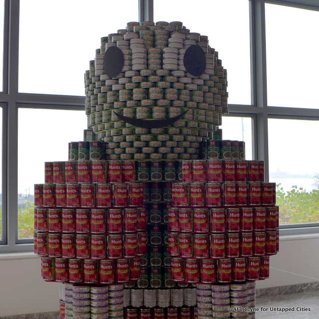 Tony the Turtle Knocks out Hunger Canstruction 2015 NYC Untapped Cities AFineLyne