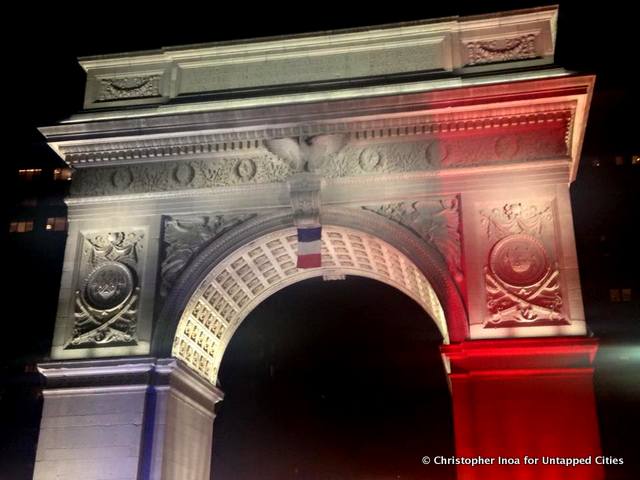 Washington Square Park-French Flag-Terrorist Attack-2015-NYC
