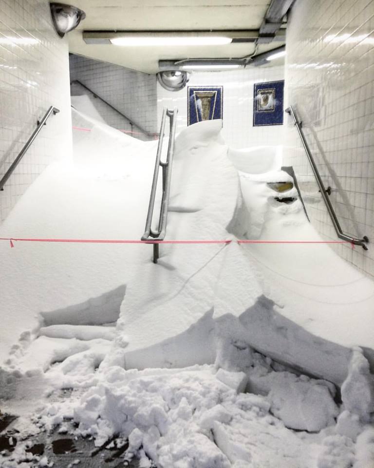 Eastern Parkway-Snow-Blizzard Jonas-Subway-NYC